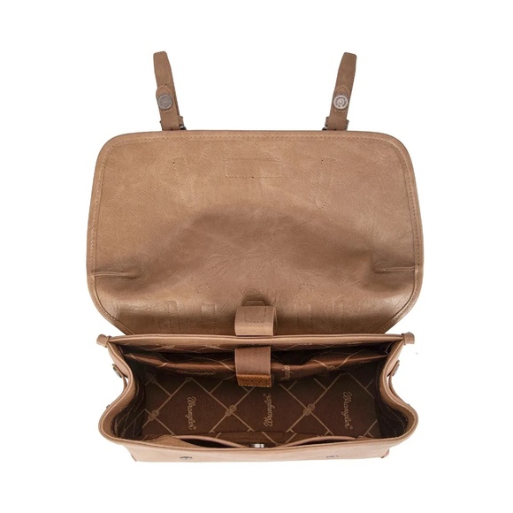 Wrangler Top Handle Carry Satchel/Laptop Bag/Backpack/Crossbody Khaki main image 4